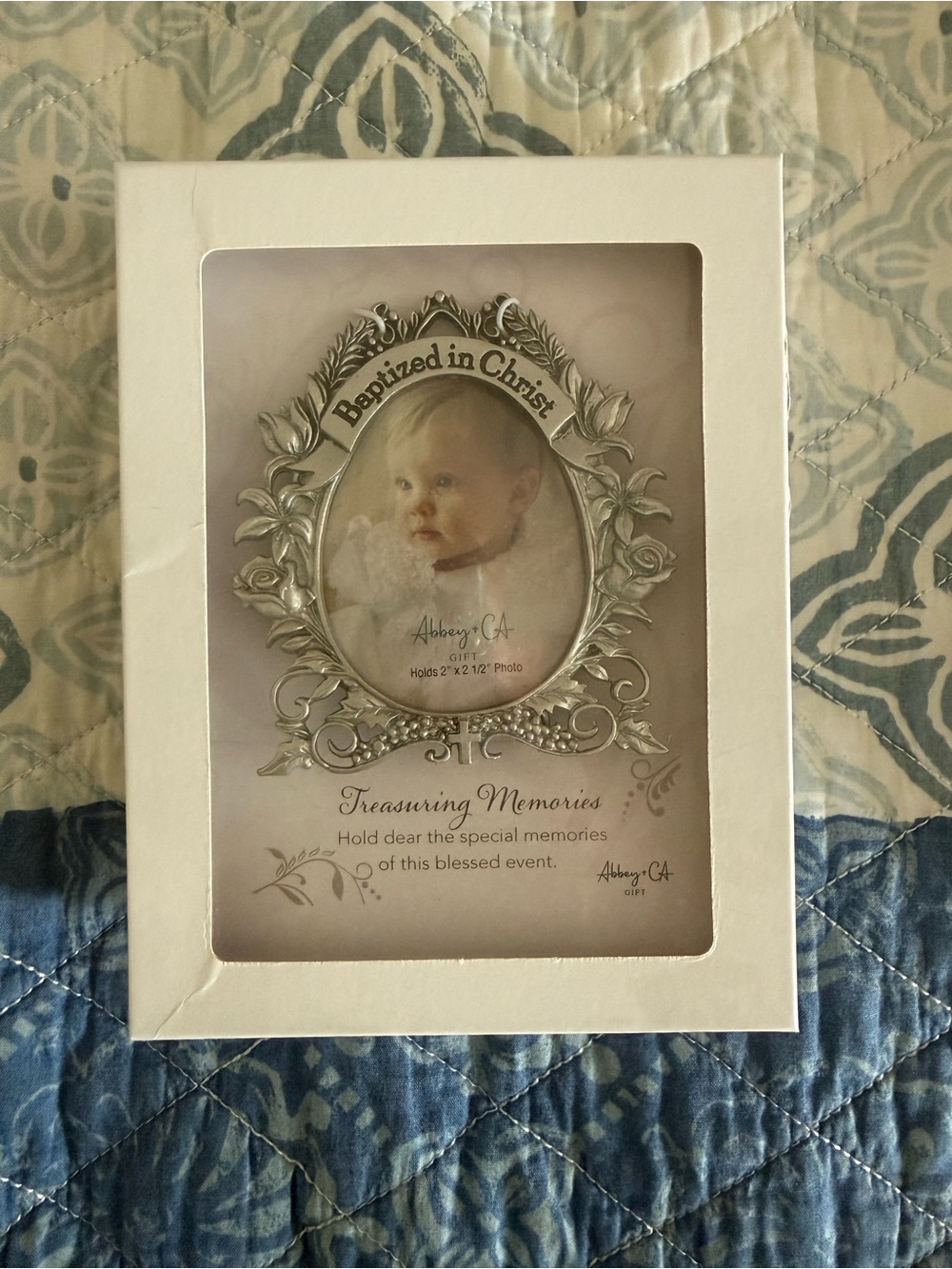 Silver 'Baptized in Christ' Decorative Photo Frame